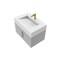 Castello Usa Nile 30-inch Gray Vanity Set with White Top and Gold Handles CB-MC-30G-GLD-2053-WH - alternate 1